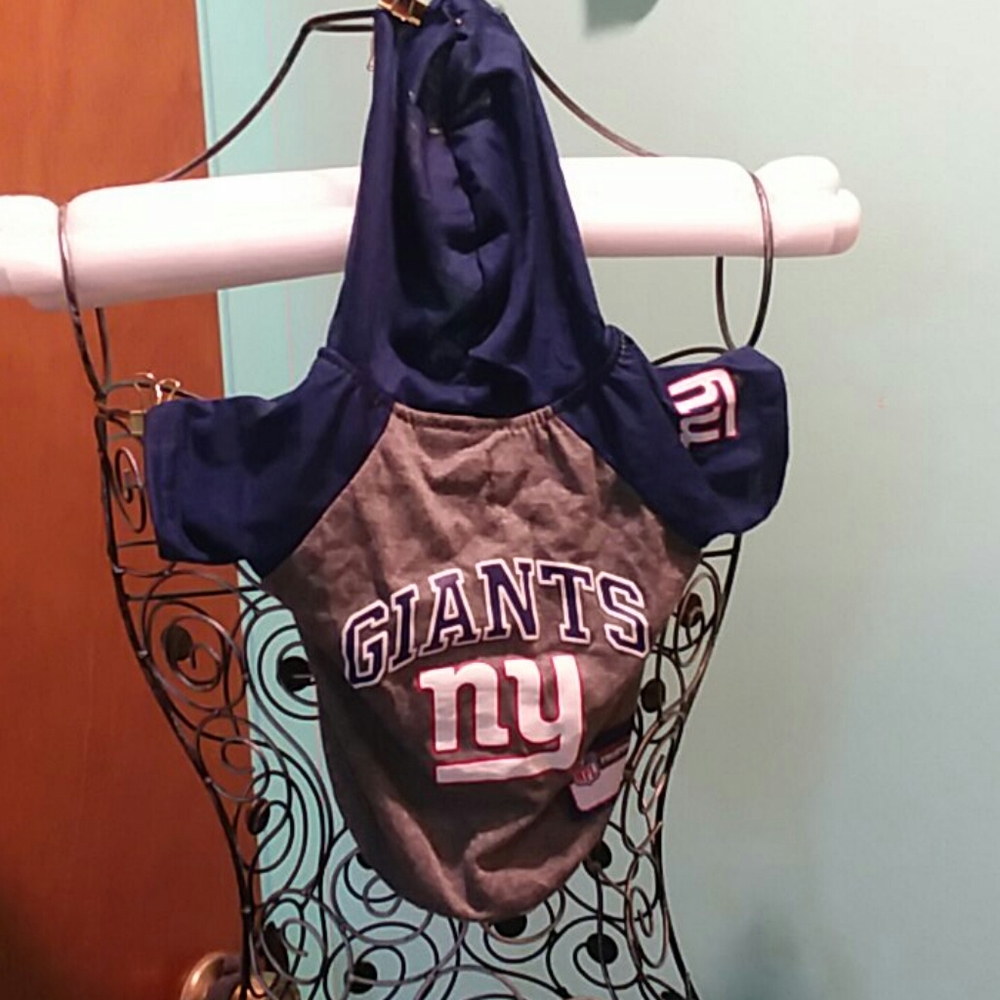 Hooded N.Y. Giants Pet T-shirt